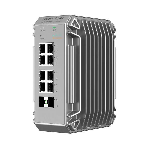 Switch Industrial Gerido REYEE RG-NIS3100-8GT2SFP-HP (10/100/1000 Mbit/s - 4,1 MB - 20 Gbit/s - Cinzento), miniatura 2