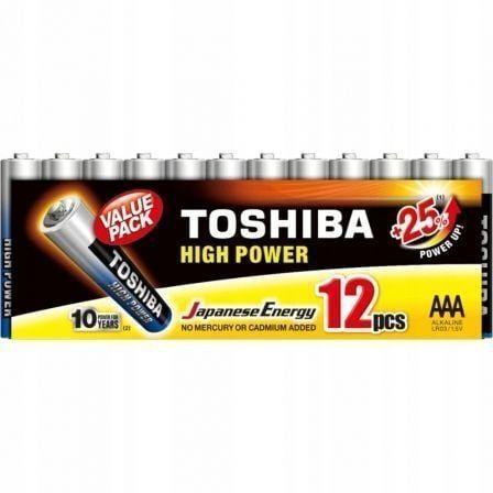 Pilhas Alcalinas TOSHIBA R03ATPACK12 (AAA / LR03 - 1,5 V - 12 Unidades)