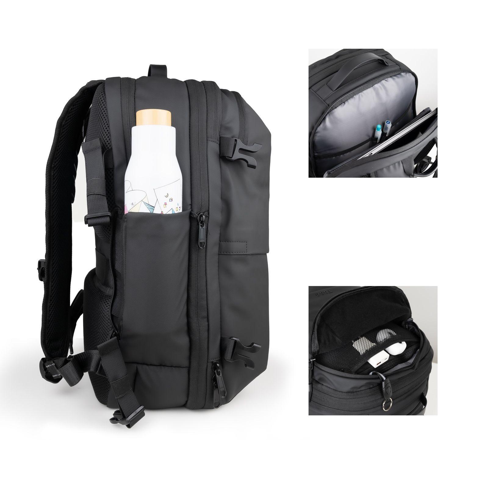 Mochila de Viagem TOOQ TQBP-V101-BK (17" - 30/55 l - Preto) — miniatura 5