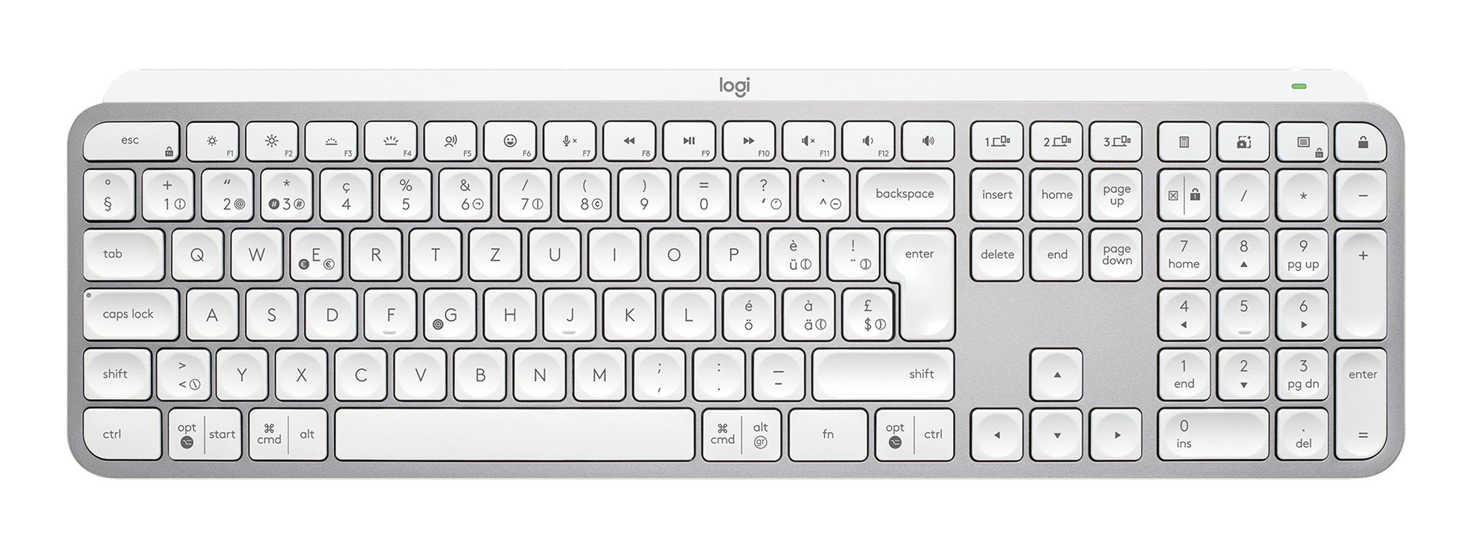Teclado LOGITECH MX Keys S (Suíço - Teclas de tesoura - Tamanho completo - Cinzento), miniatura 5