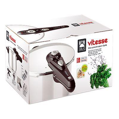 Conjunto de Panelas de Pressão BRA Vitesse A185105 (Aço inoxidável - Prateado) — miniatura 5