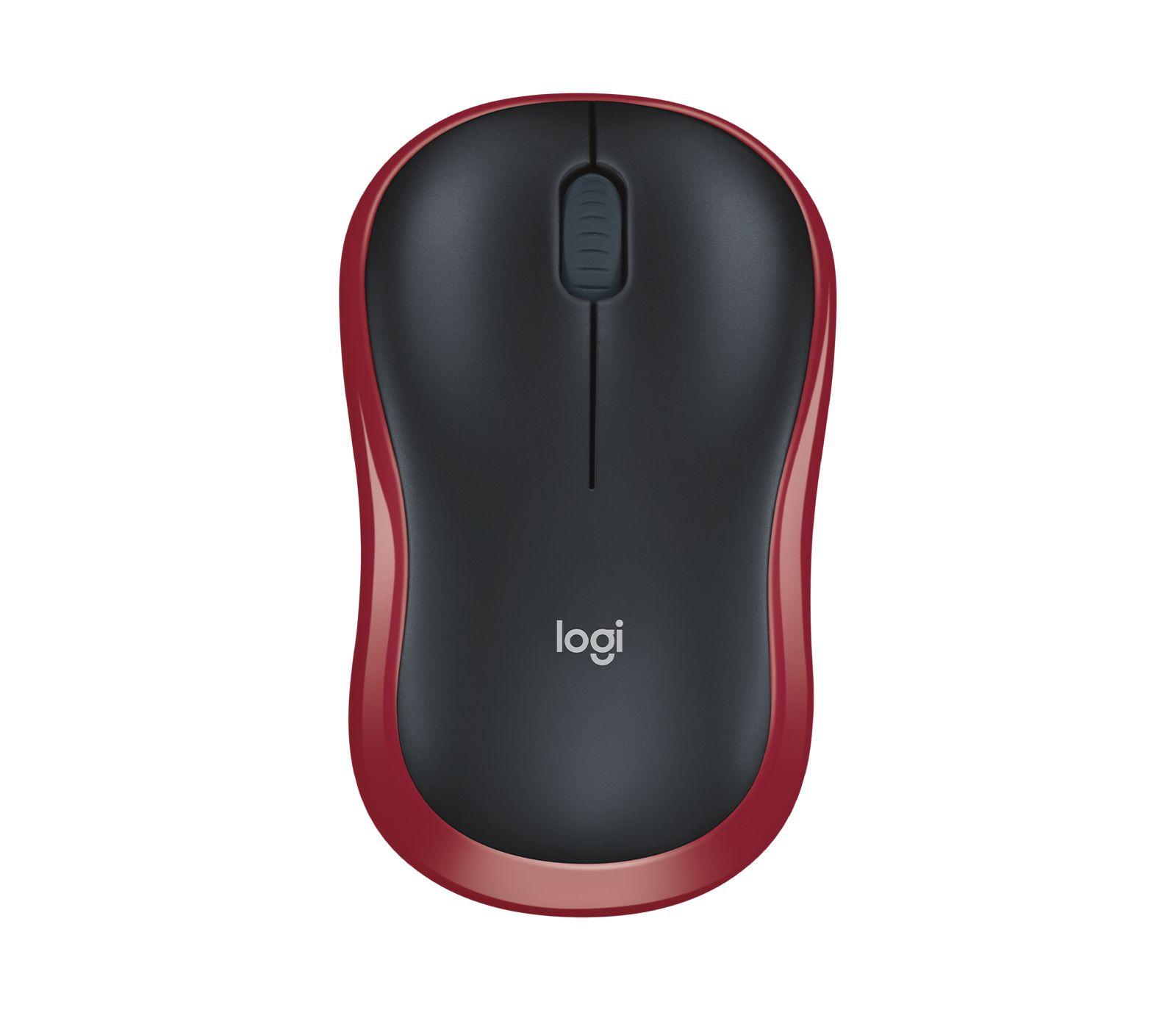 Rato LOGITECH M185 (Ambidestro - 1000 DPI - Ótico - Vermelho/Preto) — miniatura 3