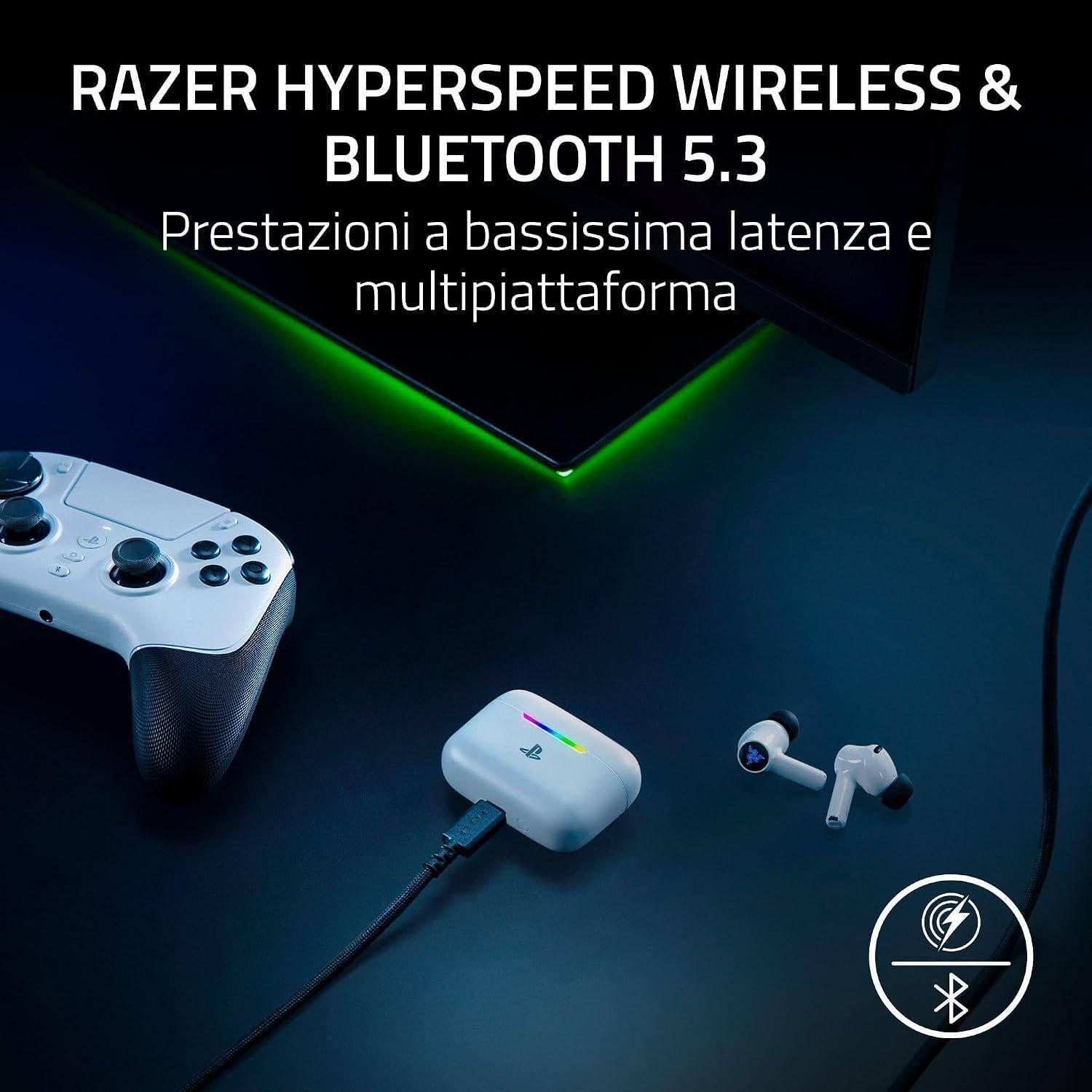 Auscultadores RAZER Hammerhead V3 X HyperSpeed para PlayStation (Binaural - Sem fios - Intra-aural - Branco), miniatura 2
