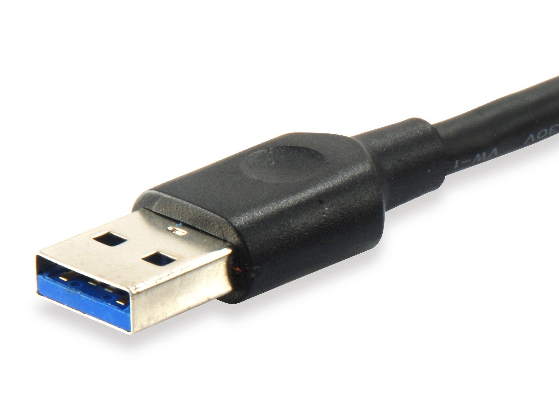 Cabo USB-C para USB-A EQUIP EQ128345 (0,5 m - USB A - USB C - Preto) — miniatura 2
