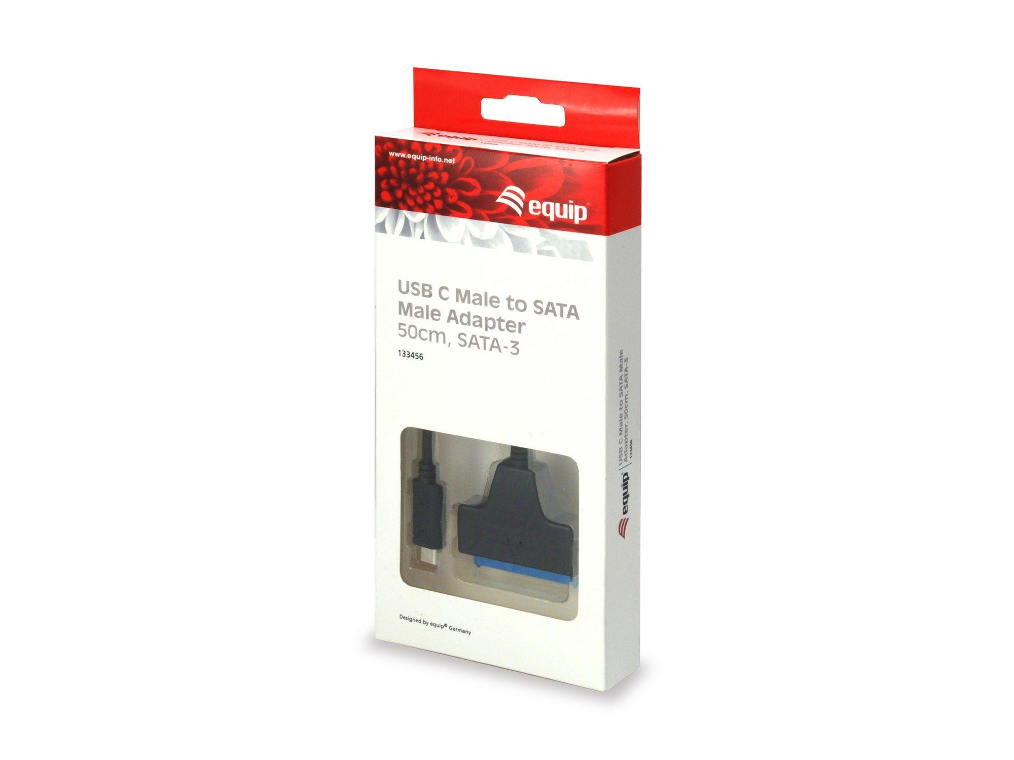 Adaptador USB-C para SATA EQUIP 133456 (0,5 m - USB Type C - Preto), miniatura 3