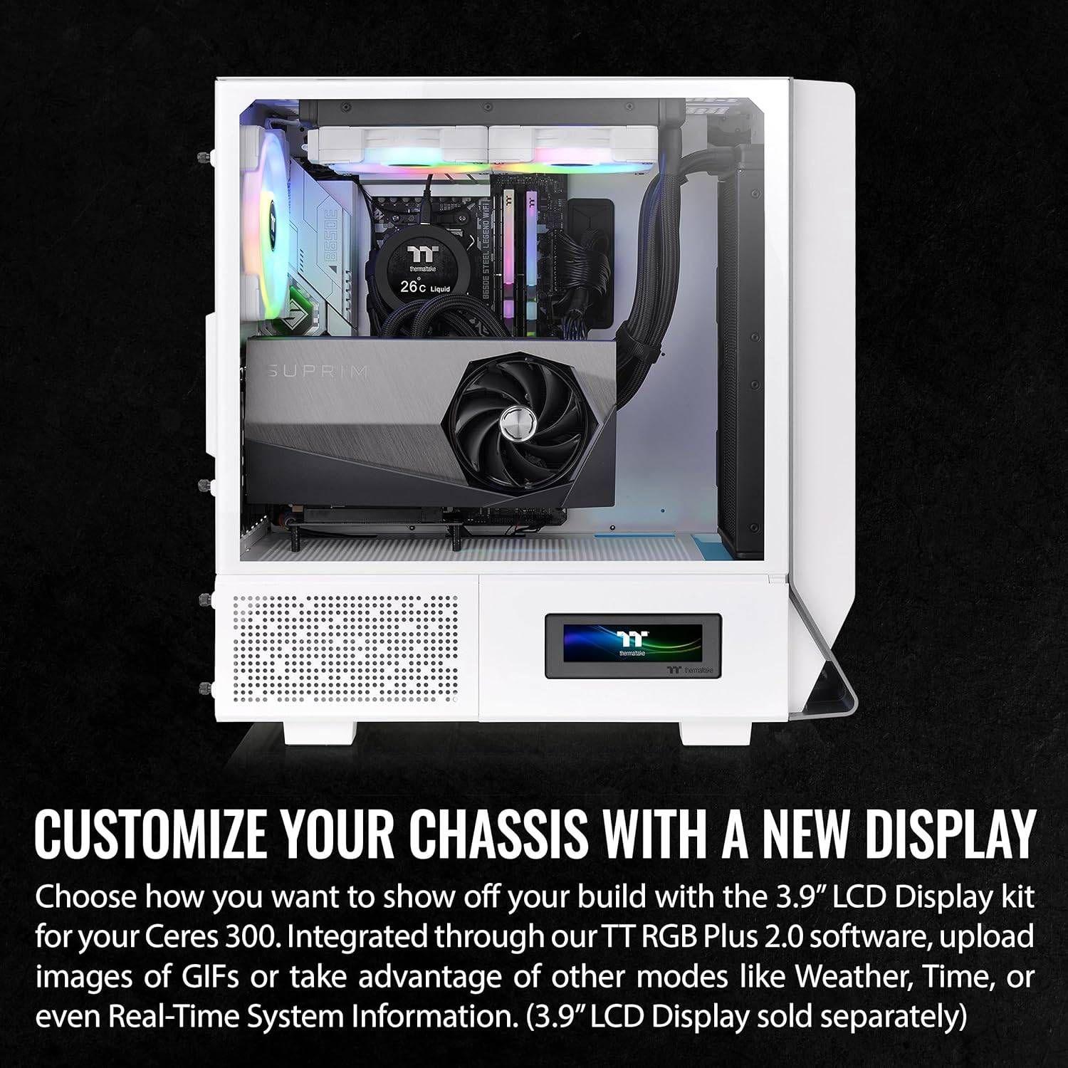 Caixa PC THERMALTAKE Ceres 300 TG ARGB Snow (Midi Tower - SPCC, vidro temperado - 18,5 cm - Branco) — miniatura 5