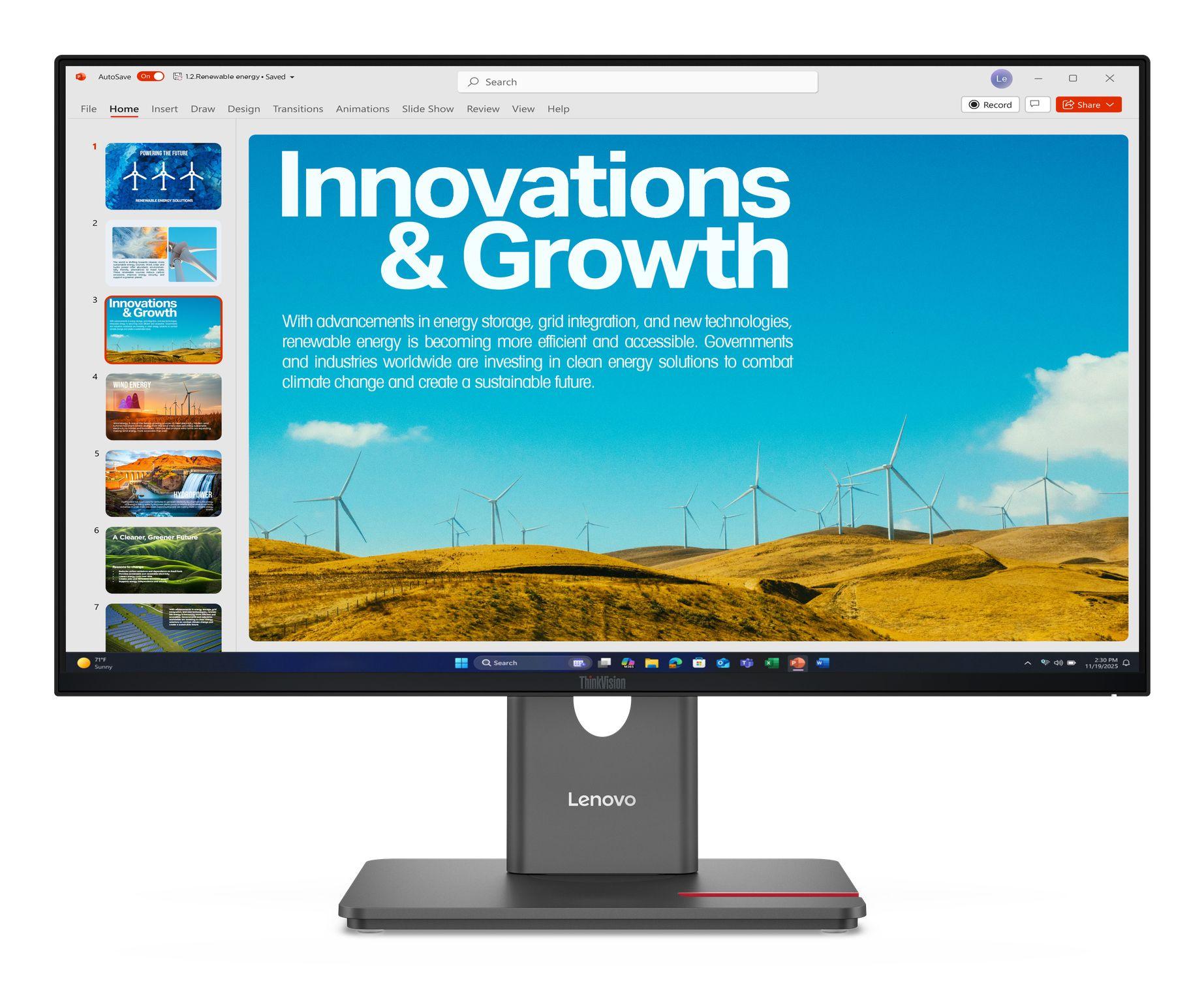 Monitor LENOVO ThinkVision P24QD-40 (23,8" - IPS - 120 Hz - Preto), miniatura 2