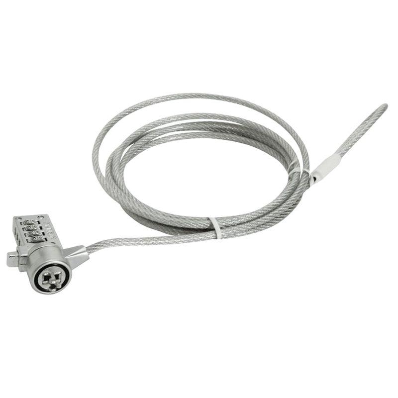 Cabo de Segurança para Portátil GEMBIRD LK-CL-01 (Portátil - PVC, aço e zinco - 1,8 m - Prateado), miniatura 3