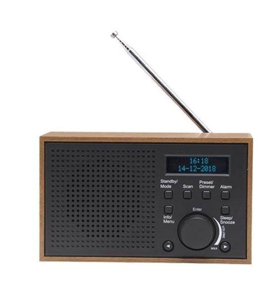 Rádio Portátil DENVER DAB-46 (2 W - Preto / Madeira)