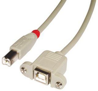 Cabo USB LINDY 31801 (1 m - USB B - Cinzento)
