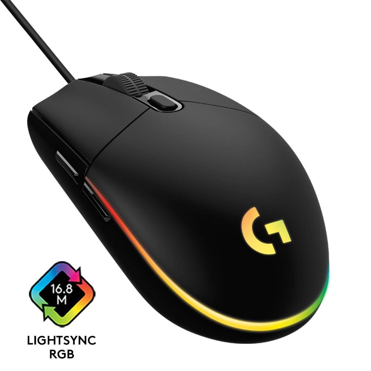 Rato LOGITECH G203 LIGHTSYNC (Mão direita - 8000 DPI - Ótico - Preto) — miniatura 2