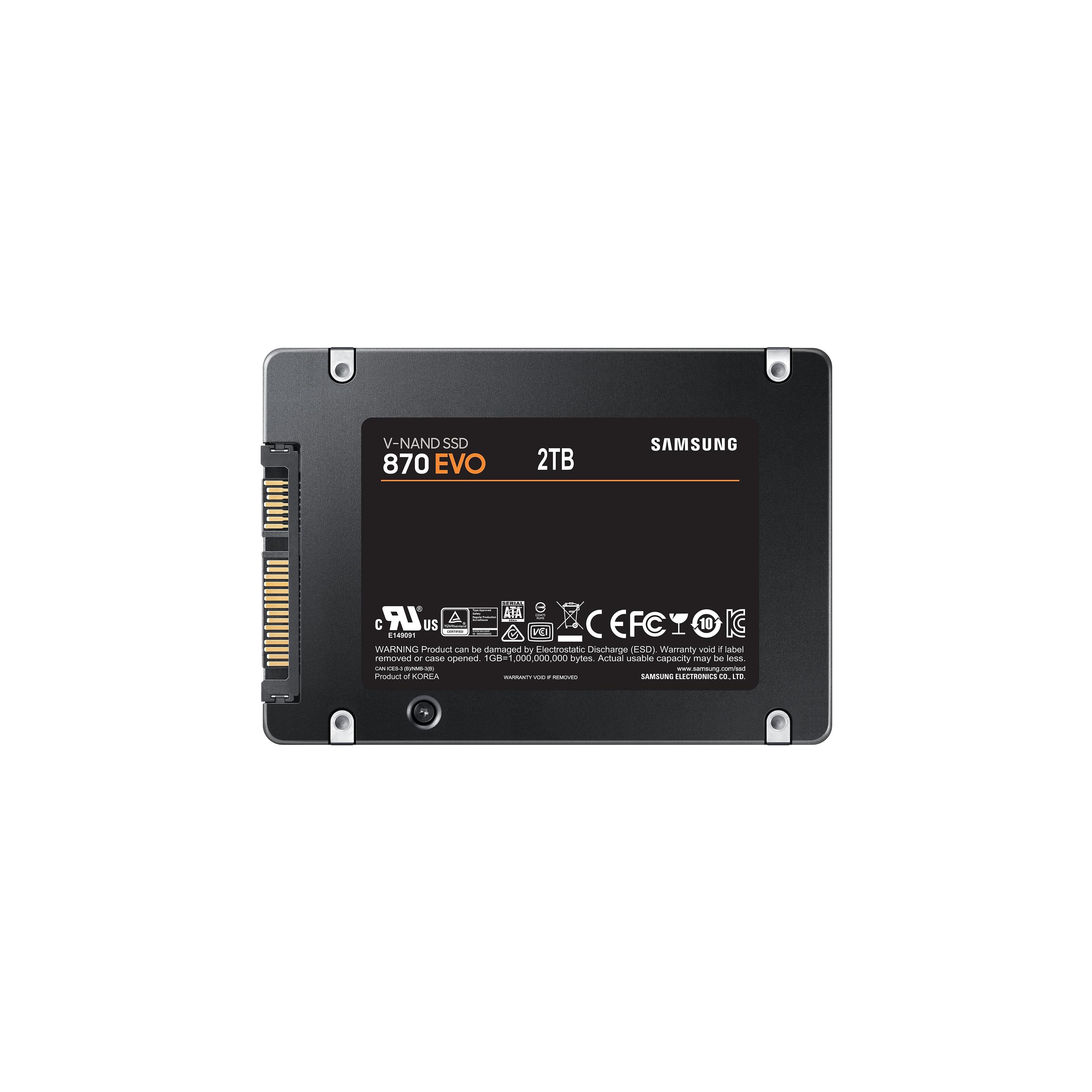 SSD SAMSUNG 870 EVO MZ-77E2T0B/EU (2 TB - 2.5" - Serial ATA III - Preto) — miniatura 2