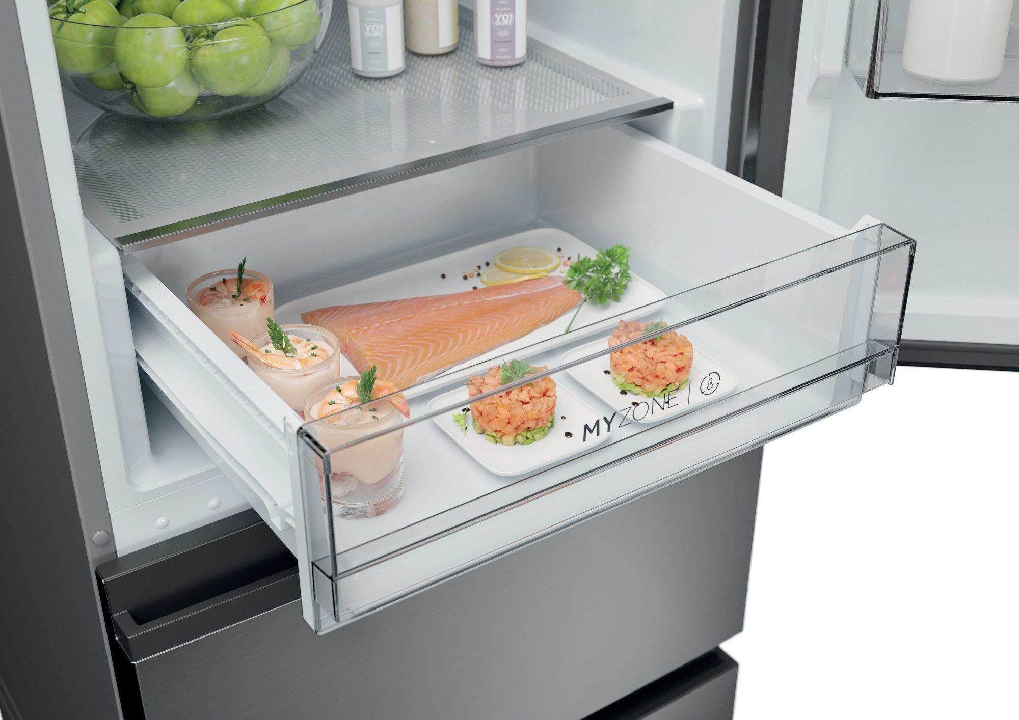 Frigorífico Combinado Independente HAIER HTW3618ENMG (360 l - hOn - 185x59,5x66,7 cm - Inox) — miniatura 7