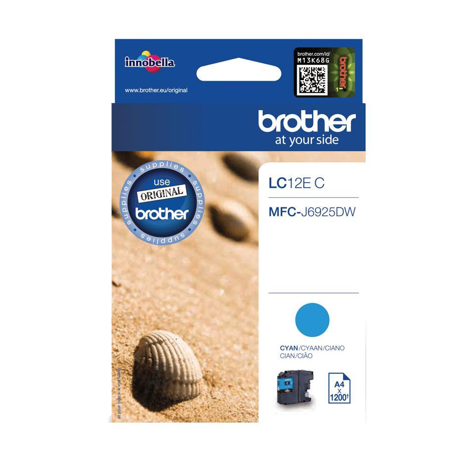 Tinteiro BROTHER LC12EC (1200 páginas - Ciano)