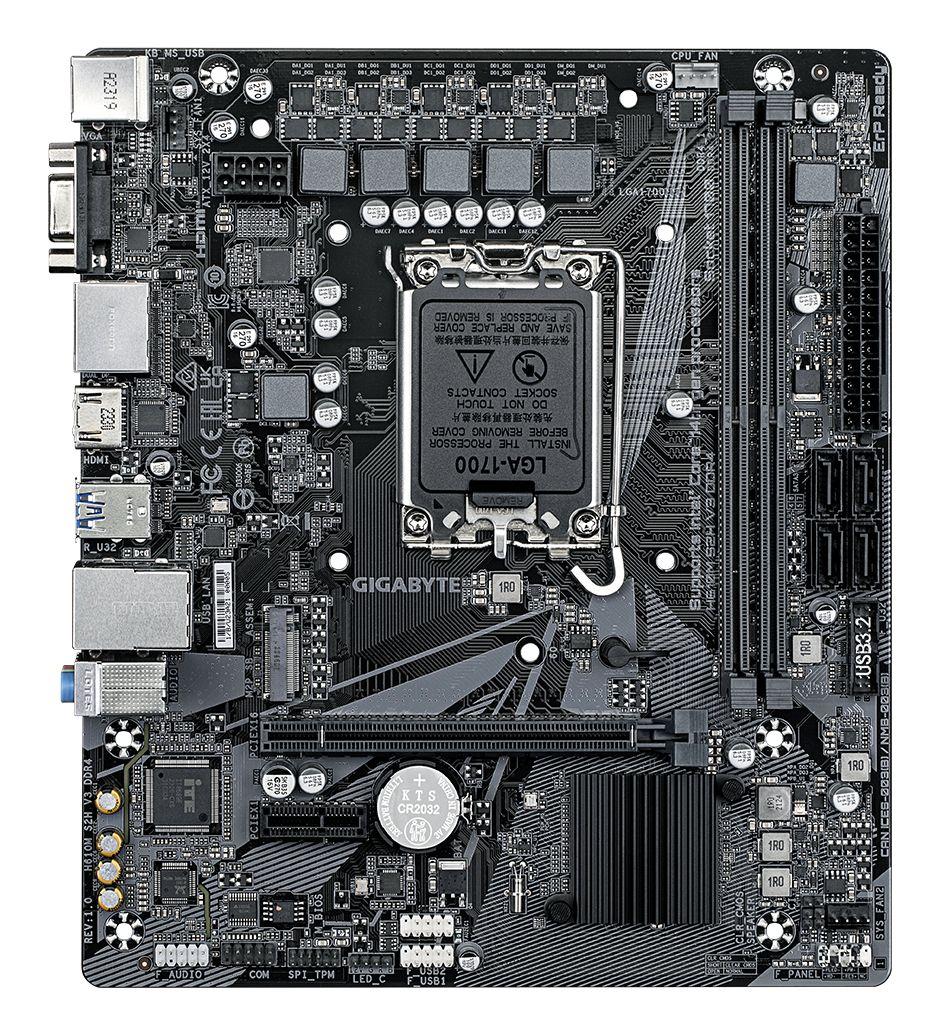 Motherboard GIGABYTE H610M S2H V3 DDR4 (LGA 1700 - micro ATX - Duplo canal - Preto) — miniatura 2