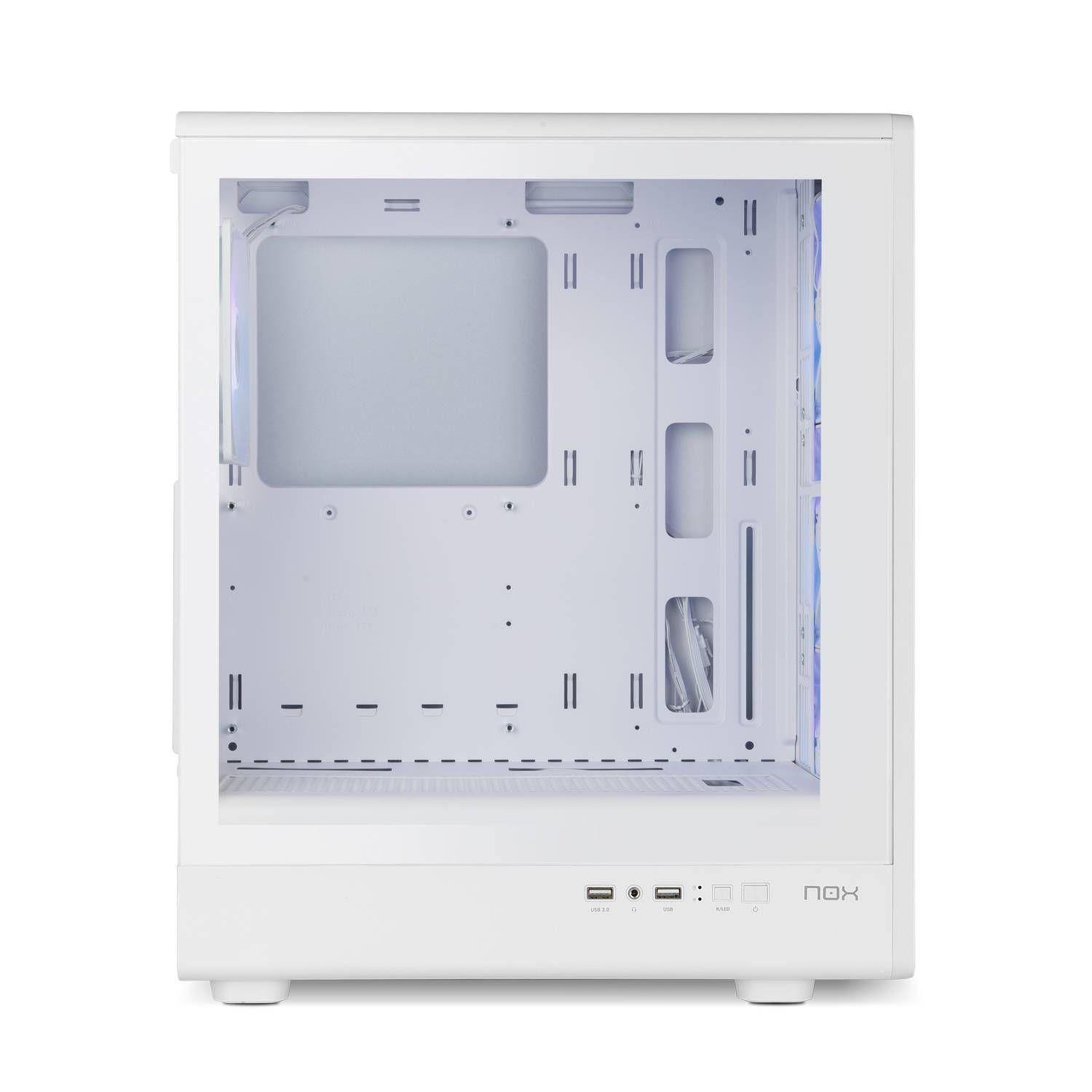 Caixa PC NOX Infinity IOTA ARGB (ATX, ITX, micro ATX - Midi Tower - ATX, Micro ATX, ITX - Branco) — miniatura 4