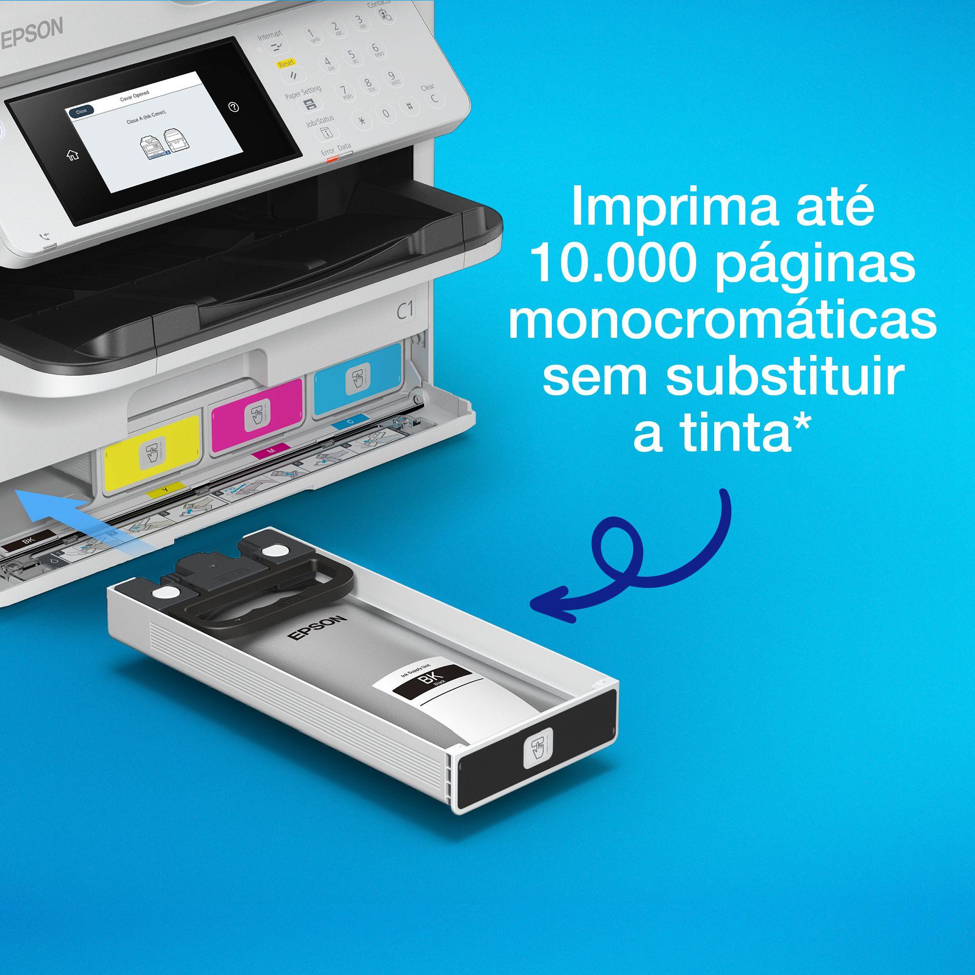 Impressora Multifunções EPSON WorkForce Pro WF-C5890DWF (A4 - Impressão a cores - 1830 folhas - Preto e Cinzento), miniatura 4