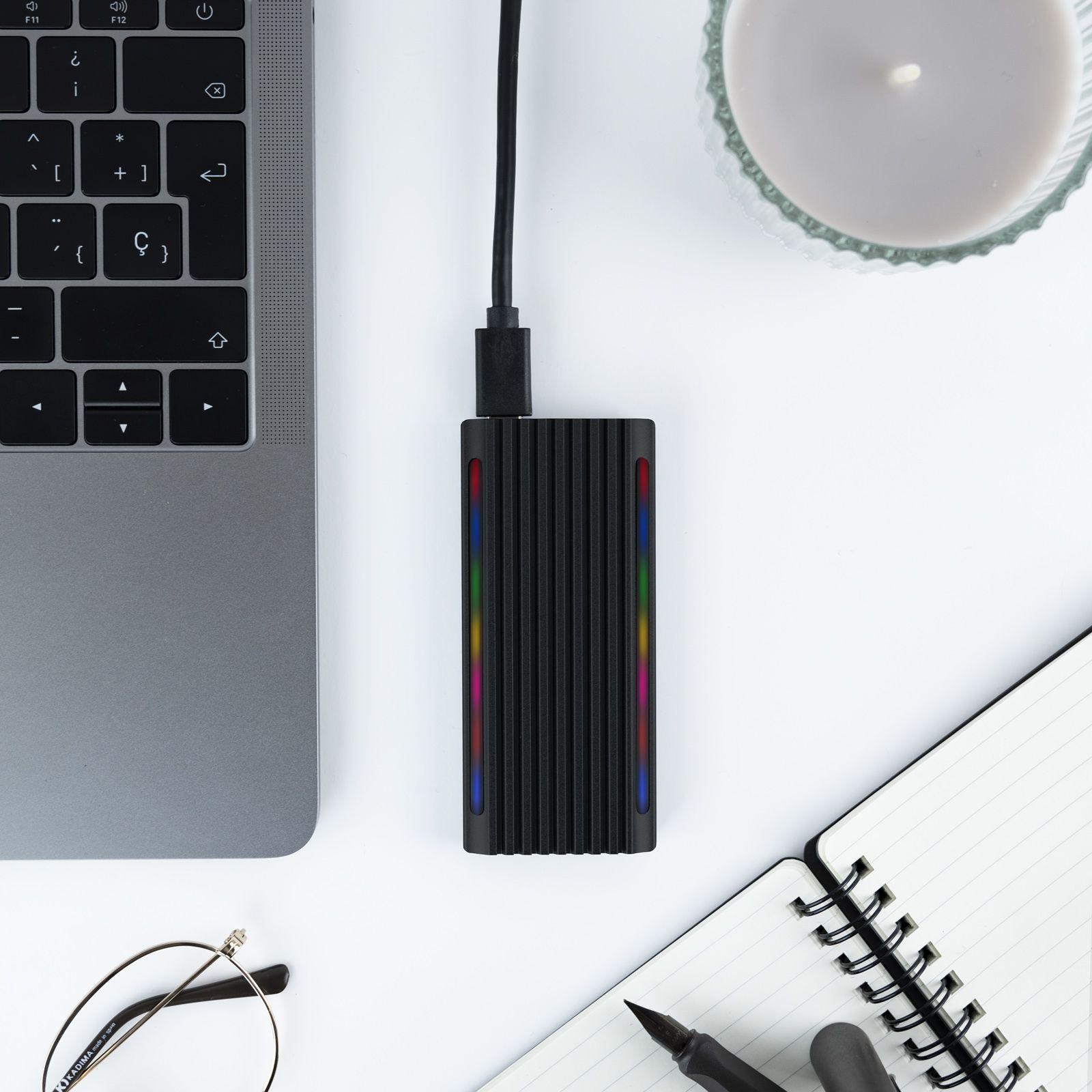 Caixa Externa SSD M.2 TOOQ Shinobi TQE-2222B (2 TB - PCI Express, SATA NVMe - Preto) — miniatura 6