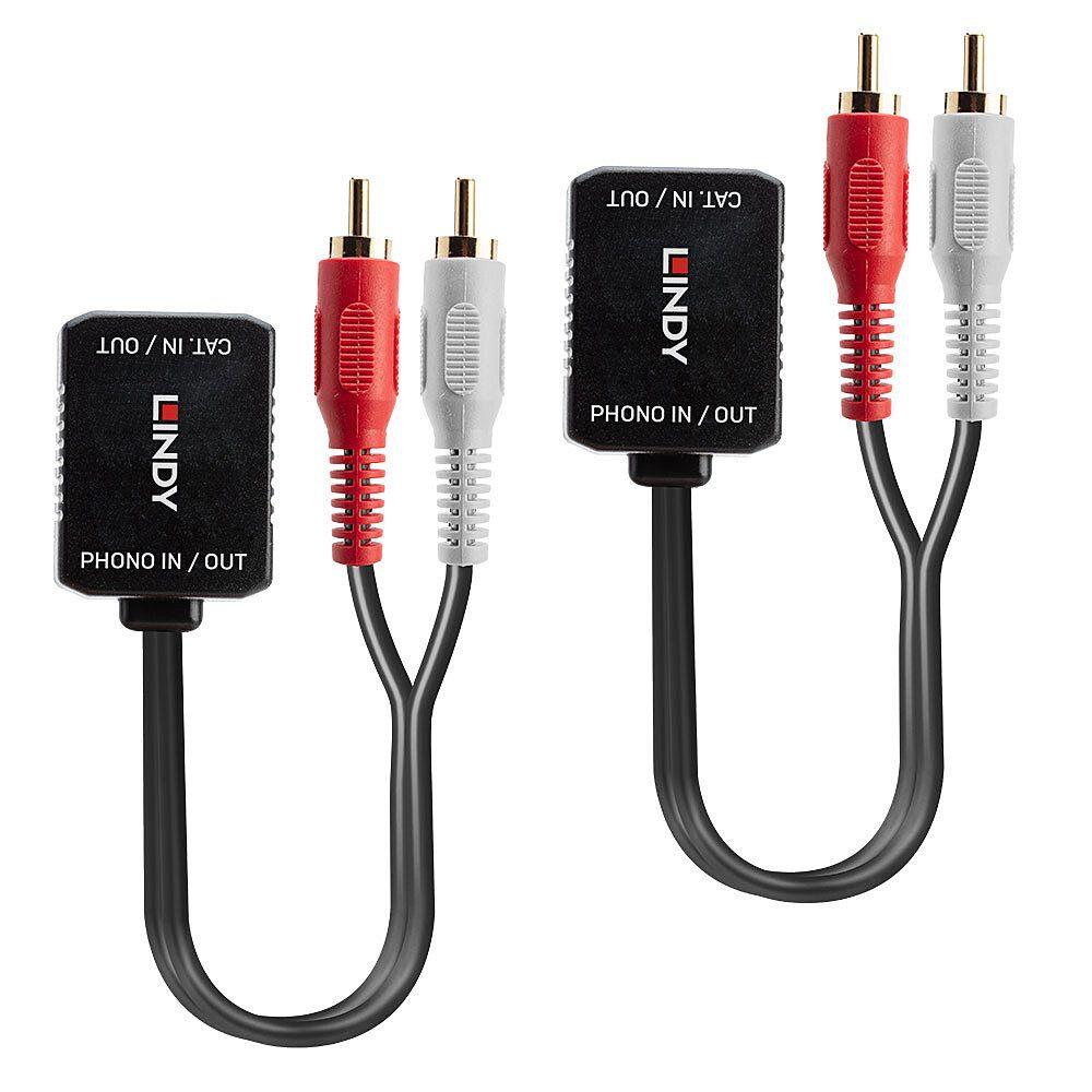 Extensor de Áudio Estéreo LINDY 70460 (Cat.5 e Cat.6 - Preto, Vermelho e Branco), miniatura 2