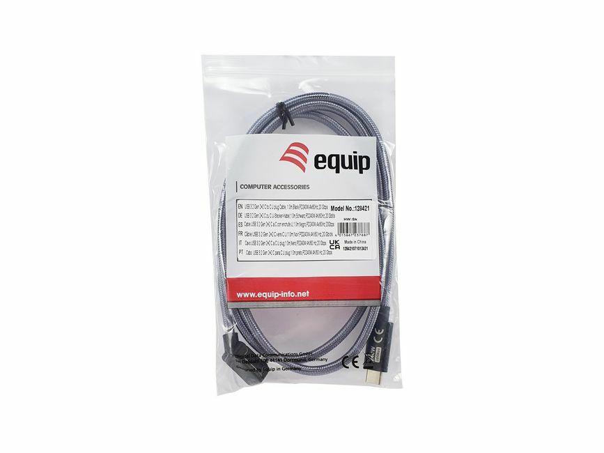 Cabo USB-C EQUIP 128421 (1 m - USB C - Prateado), miniatura 8