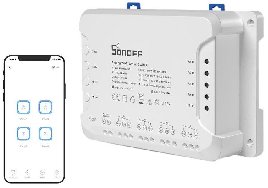 Módulo de Relé SONOFF 4CHR3 (PC V0 - 145 * 90 * 34 - Branco), miniatura 5