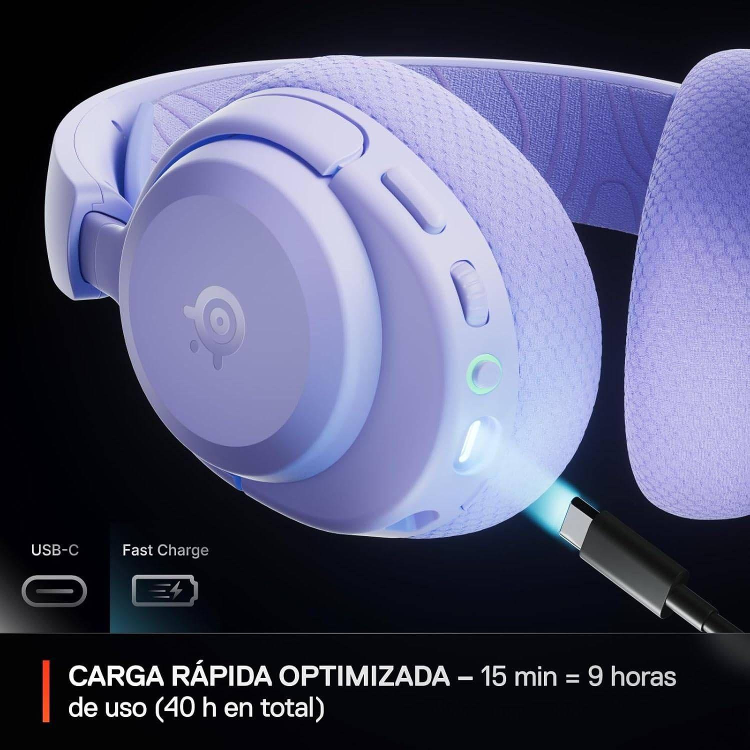 Headset Sem Fios STEELSERIES Arctis Nova 3X Wireless (Binaural - Sem fios - Circum-aural - Lavanda), miniatura 5