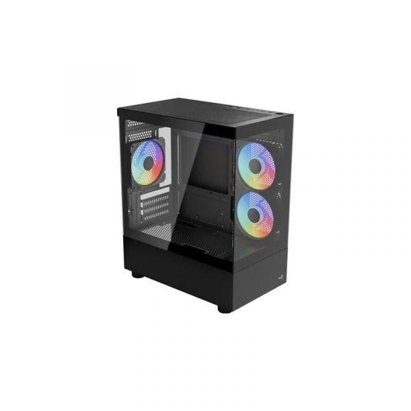 Caixa Mini-Tower AEROCOOL Viewport Mini-G-BK-v4 (Mini-Tower - Micro-ATX e Mini-ITX - ARGB - Preto) — miniatura 2