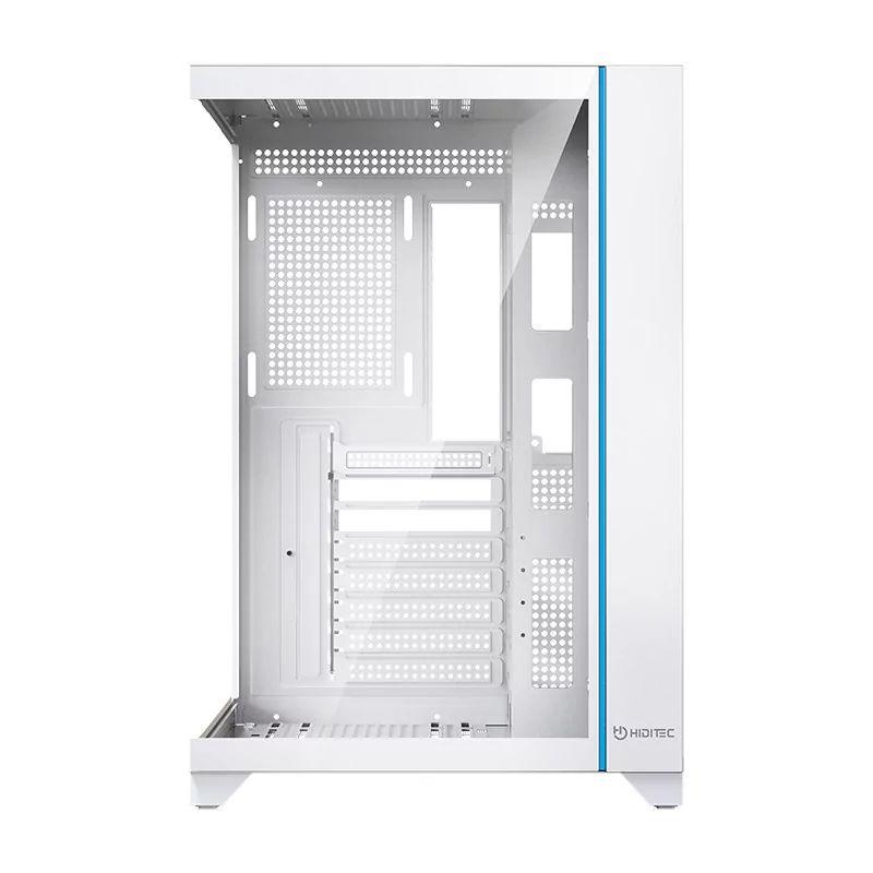 Caixa PC HIDITEC H3 PRO (ATX, micro ATX, ITX, BTF - Midi Tower - Vidro temperado - Branco) — miniatura 5