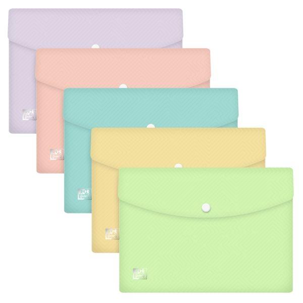 Envelope Porta-documentos OXFORD Urban A5 (Polipropileno translúcido - Cores pastel sortidas)