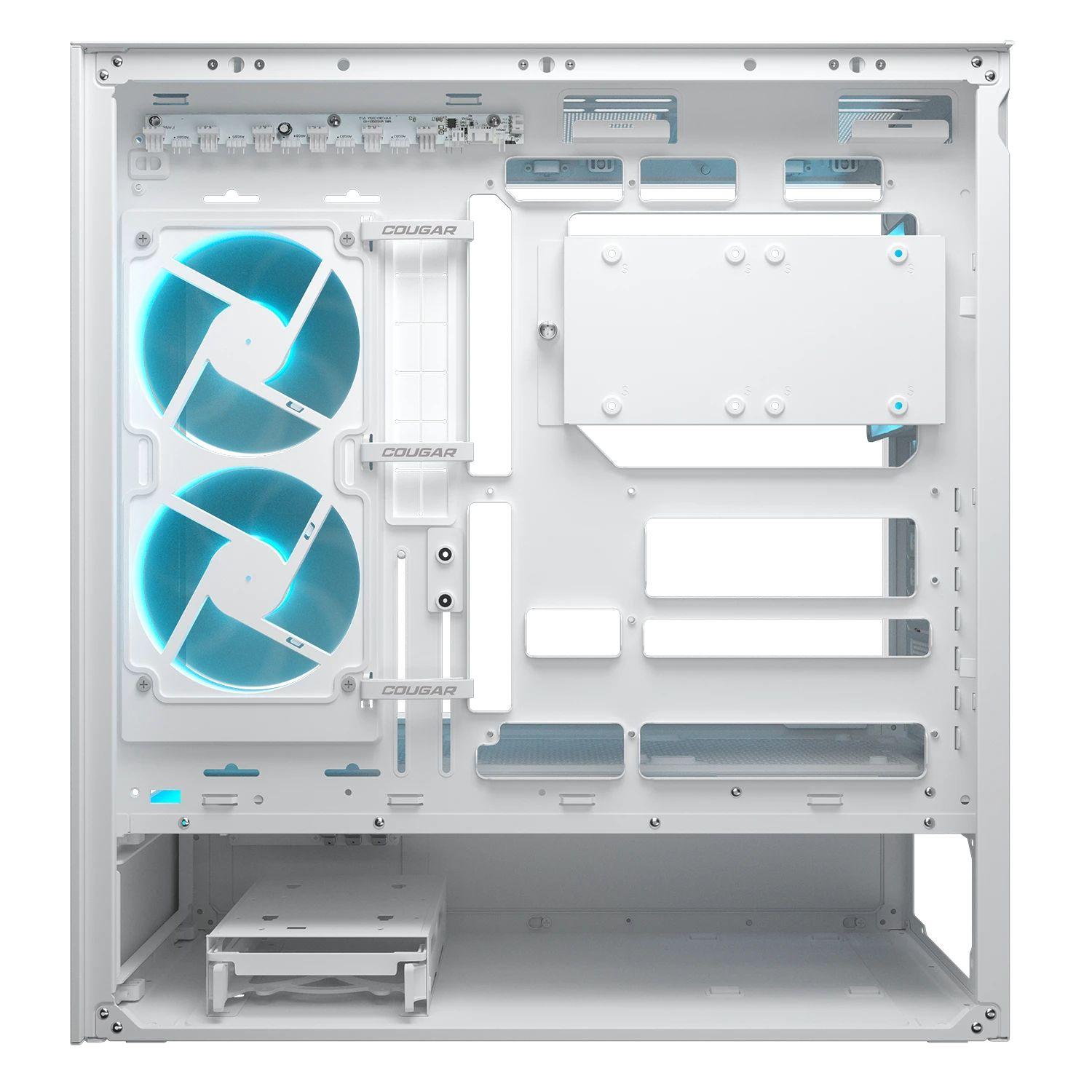 Caixa PC COUGAR CGR-2DA4W (ATX, CEB, Micro ATX, Mini-ITX - Midi Tower - Vidro, Aço - Branco) — miniatura 6