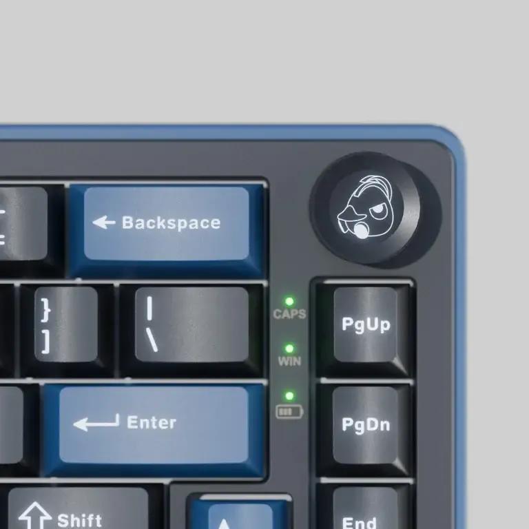 Teclado DUCKY OK-M 98 (QWERTY PT - Mecânico - Bluetooth - Preto e Azul) — miniatura 4