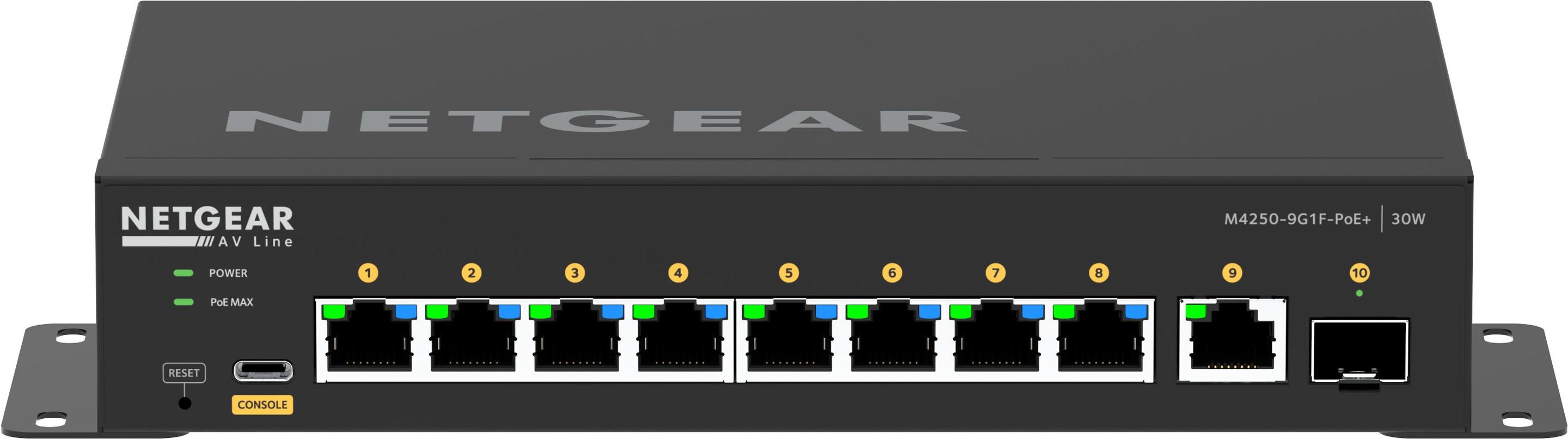 Switch Gerido NETGEAR GSM4210PD-100EUS (Gigabit Ethernet - 1 x Gigabit SFP - 24 Gbit/s - Preto)
