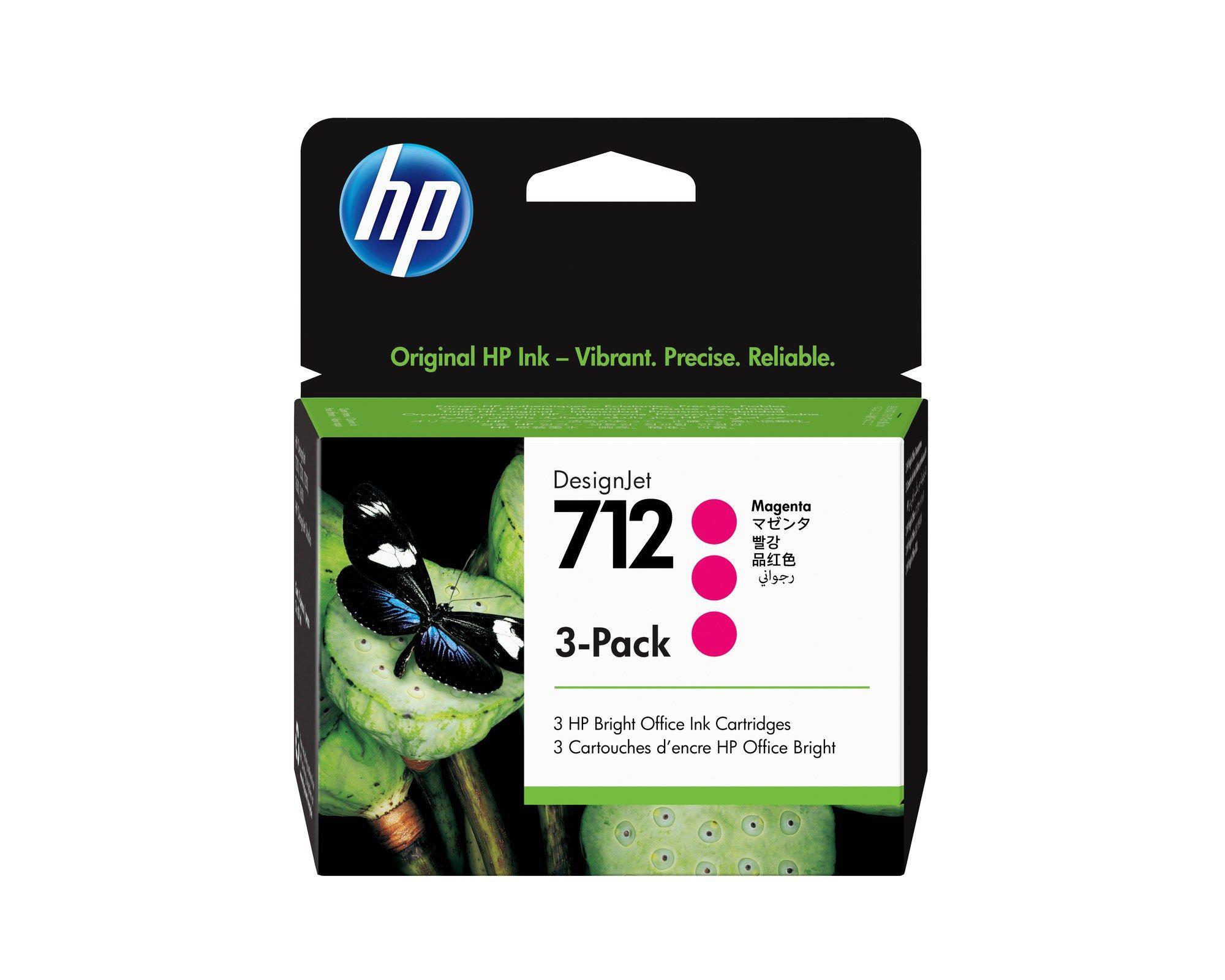 Pack de 3 Tinteiros HP 712 3ED78A (Magenta)