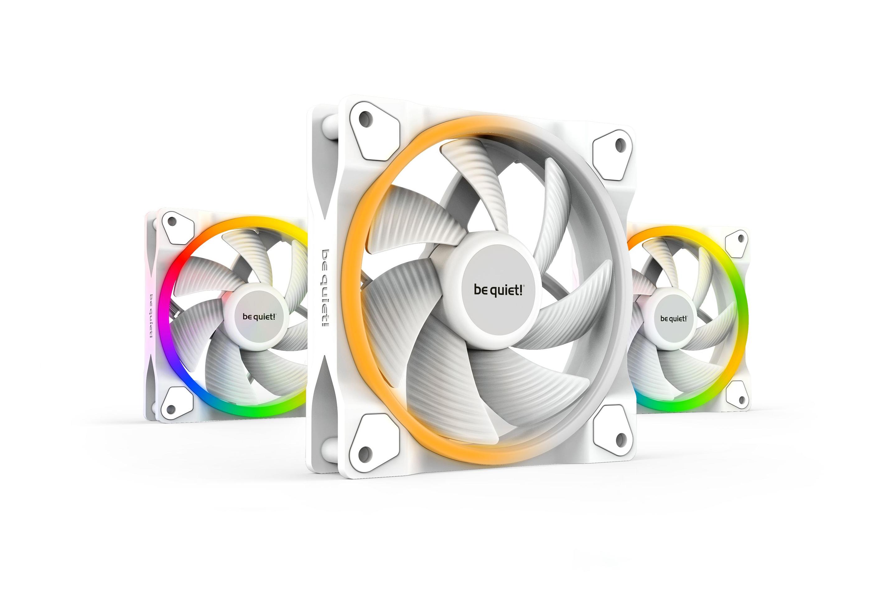 Conjunto de Ventoinhas para Caixa de PC BE QUIET! Light Wings White 120mm PWM Triple Pack (4,56 W - Branco)