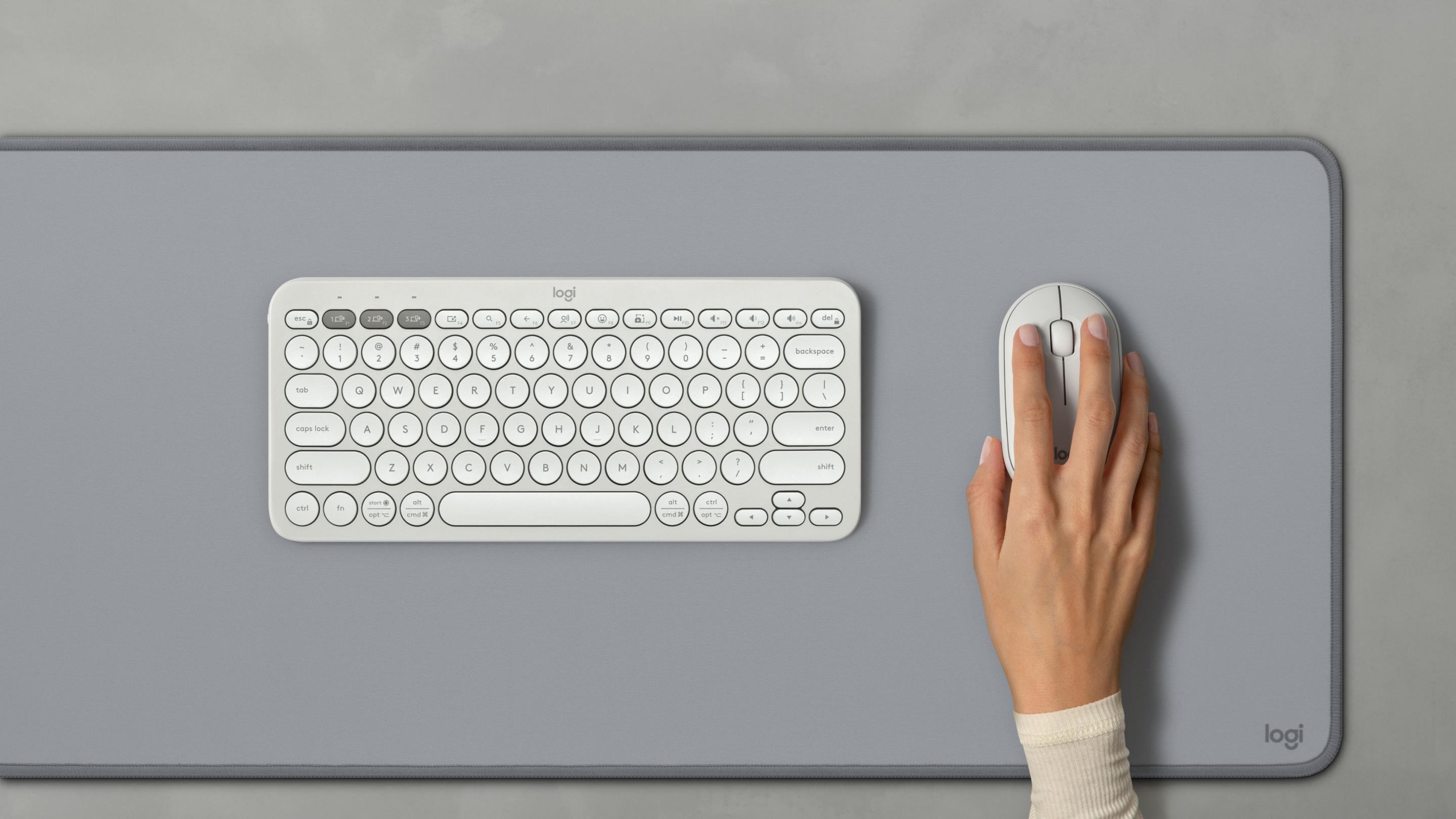 Conjunto de Teclado e Rato LOGITECH Pebble 2 Combo (Estados Unidos - Teclas tesoura - Mini - Branco) — miniatura 7