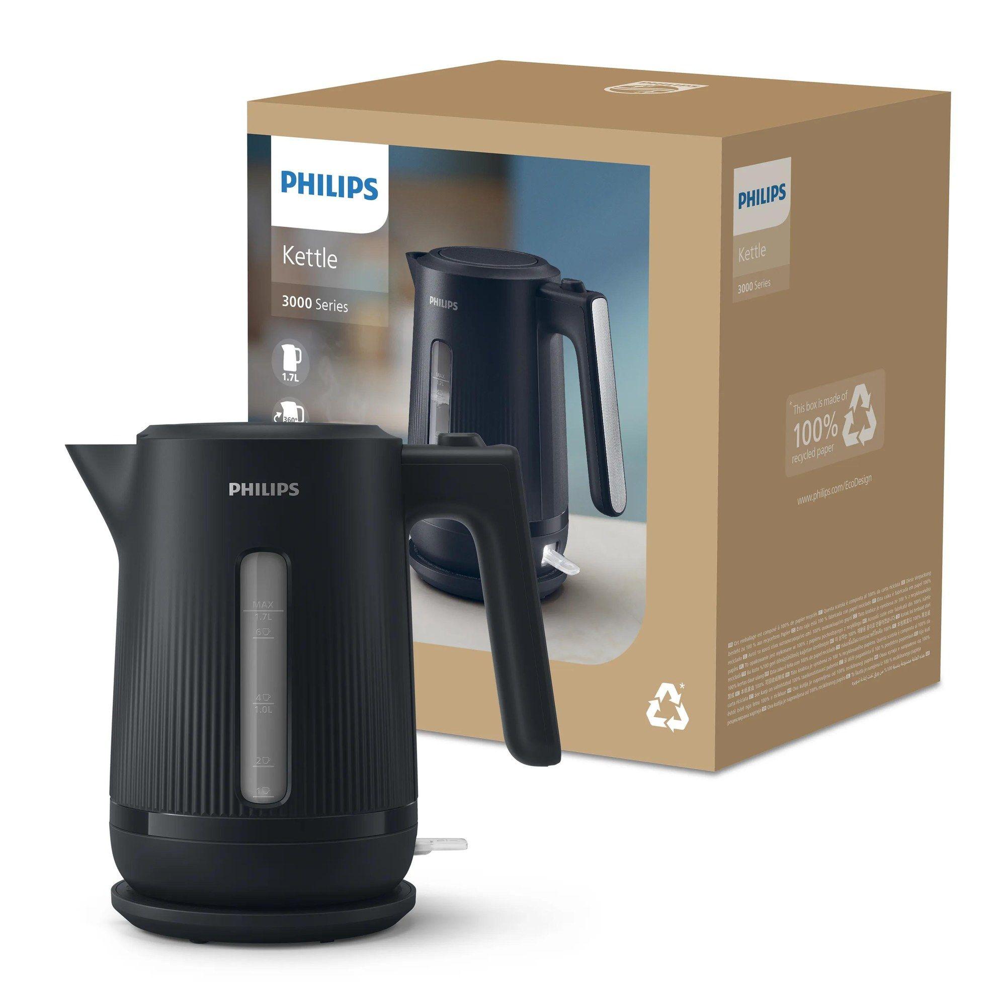 Jarro Elétrico PHILIPS 3000 Series HD9411/90 (2200 W - 1,7 l - Plástico - Preto), miniatura 3
