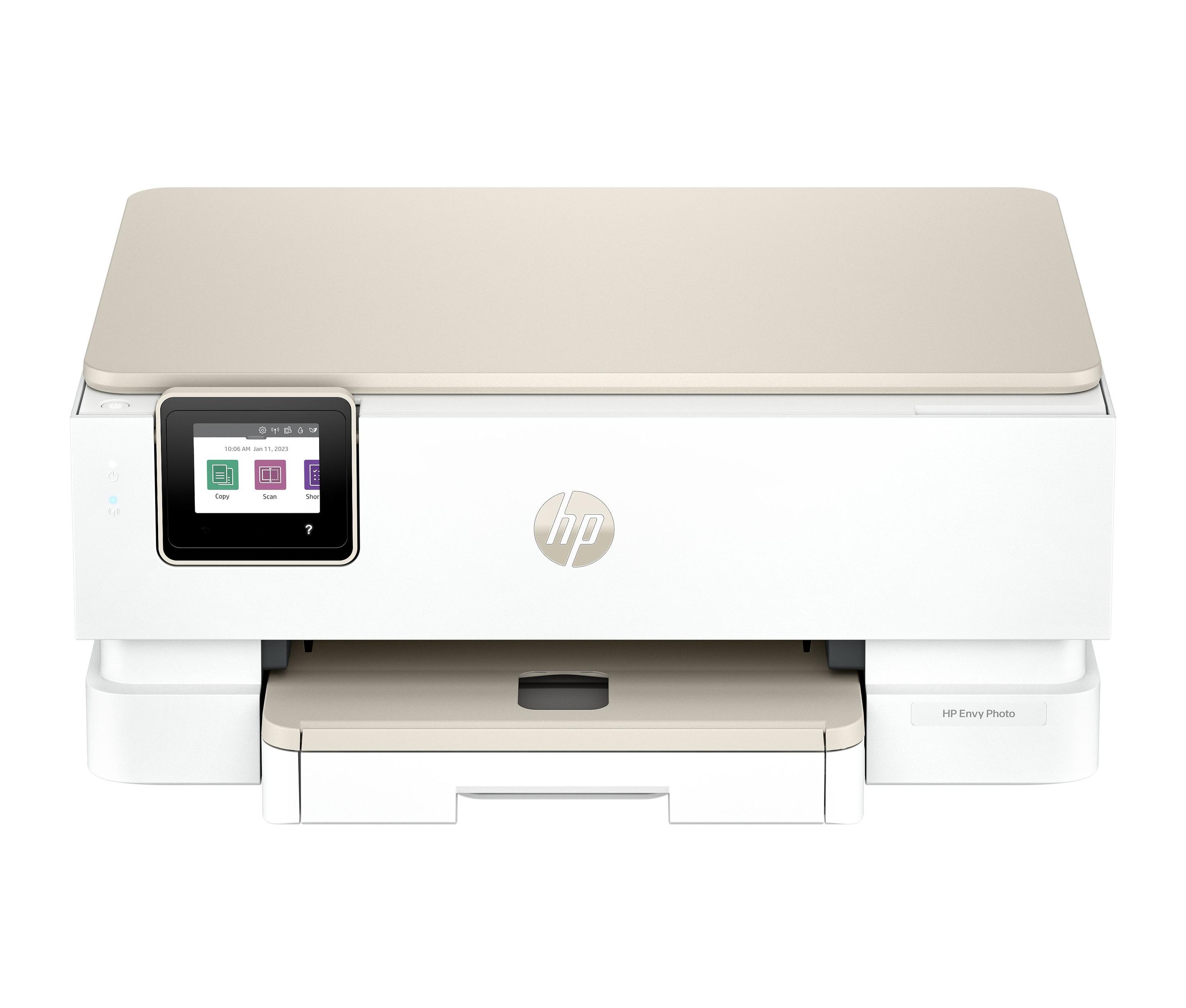 Impressora Multifunções HP ENVY Photo 7230 (A4 - Impressão a cores - 125 folhas - Bege e Branco)