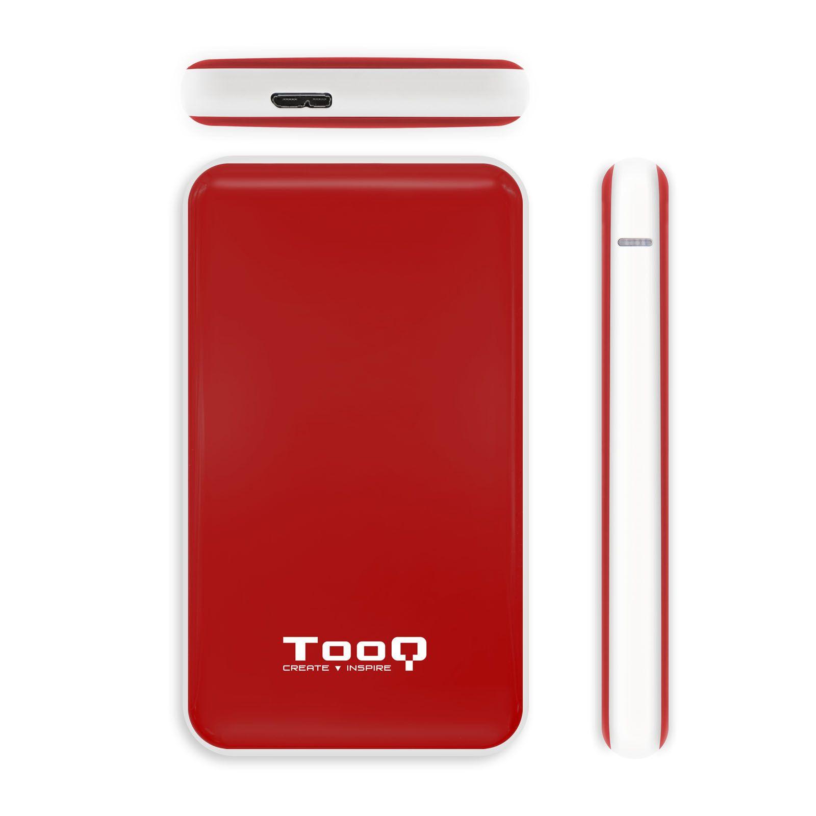 Caixa Externa TOOQ TQE-2528R (2.5" - SATA I/II/III - Vermelho) — miniatura 3
