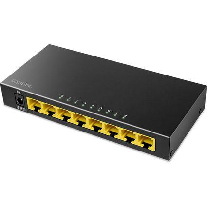 Switch LOGILINK NS0117 (RJ45 e tomada DC - 10/100/1000 Mbit/s - Preto)