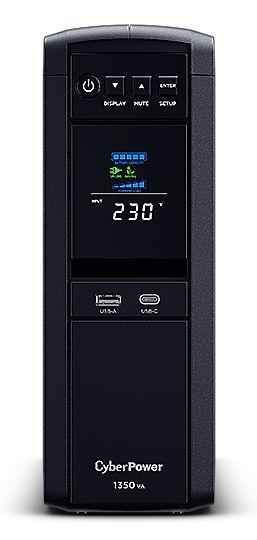 UPS CYBERPOWER CP1350EPFCLCD (3 x USB 2.0 - Tipo F - Preto), miniatura 3