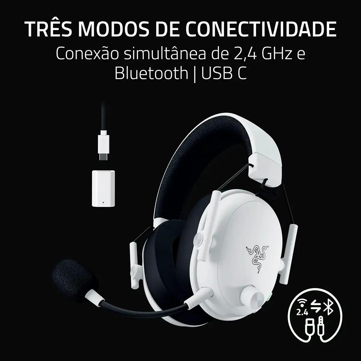 Headset RAZER BlackShark V3 (Binaural - 5 cm - USB Type-A - Branco) — miniatura 6