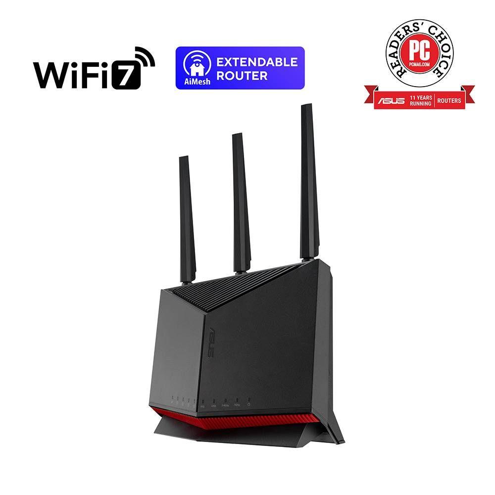 Router ASUS RT-BE86U (Wi-Fi 7 - 5764 Mbit/s - Dual-band - Preto) — miniatura 2