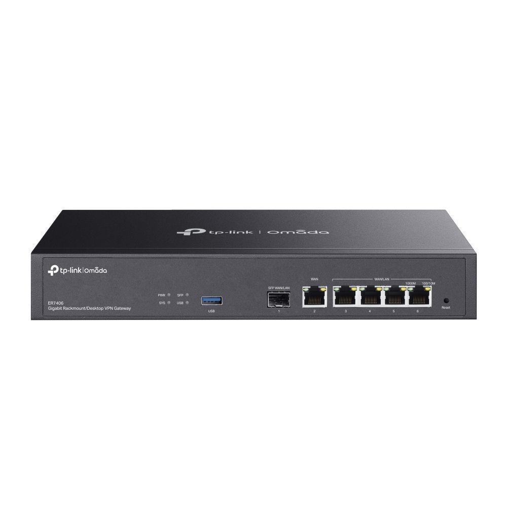Router VPN TP-LINK OMADA ER7406 (Gigabit Ethernet - 10/100/1000 Mbit/s - Preto)