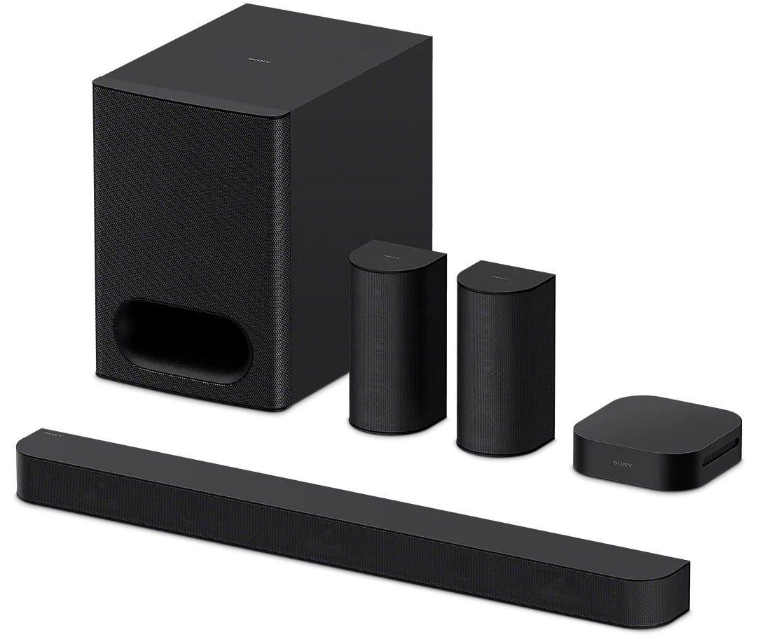 Barra de Som SONY HTS60 (1000 W - Com fios e sem fios - Preto)