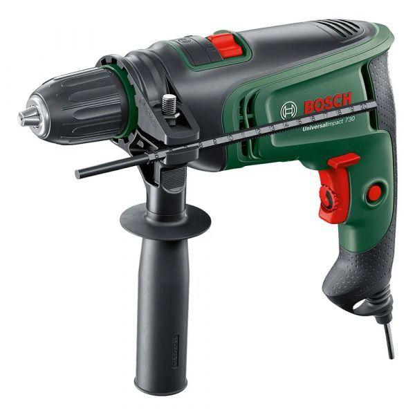 Berbequim com Percussão BOSCH UniversalImpact 750 (750 W - Com fio - Verde e Preto)