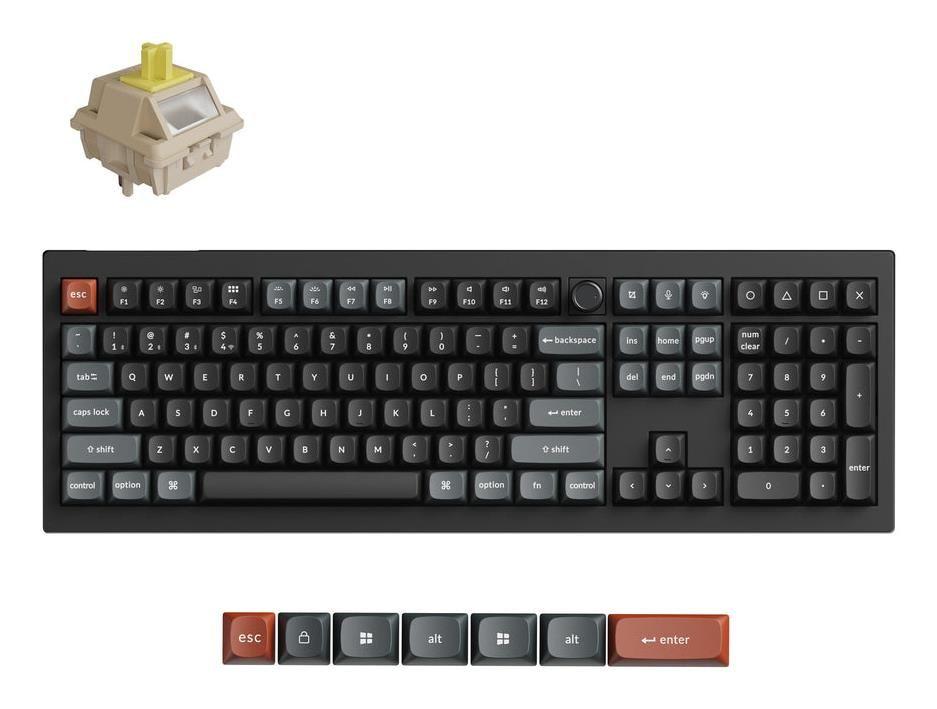 Teclado KEYCHRON V6 Ultra 8K V6U-D4 (100% - USB-C - Preto)