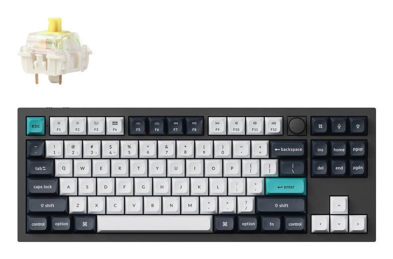 Teclado KEYCHRON Q3 Max Q3M-M4 (TKL, 80% - Sem fios - RGB - Preto)