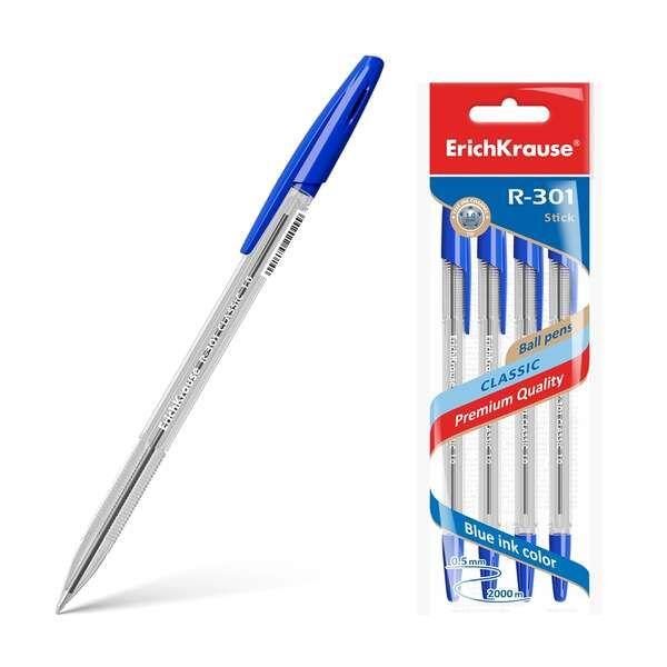 Esferográfica ERICHKRAUSE R-301 Classic Stick (Azul), imagem 1