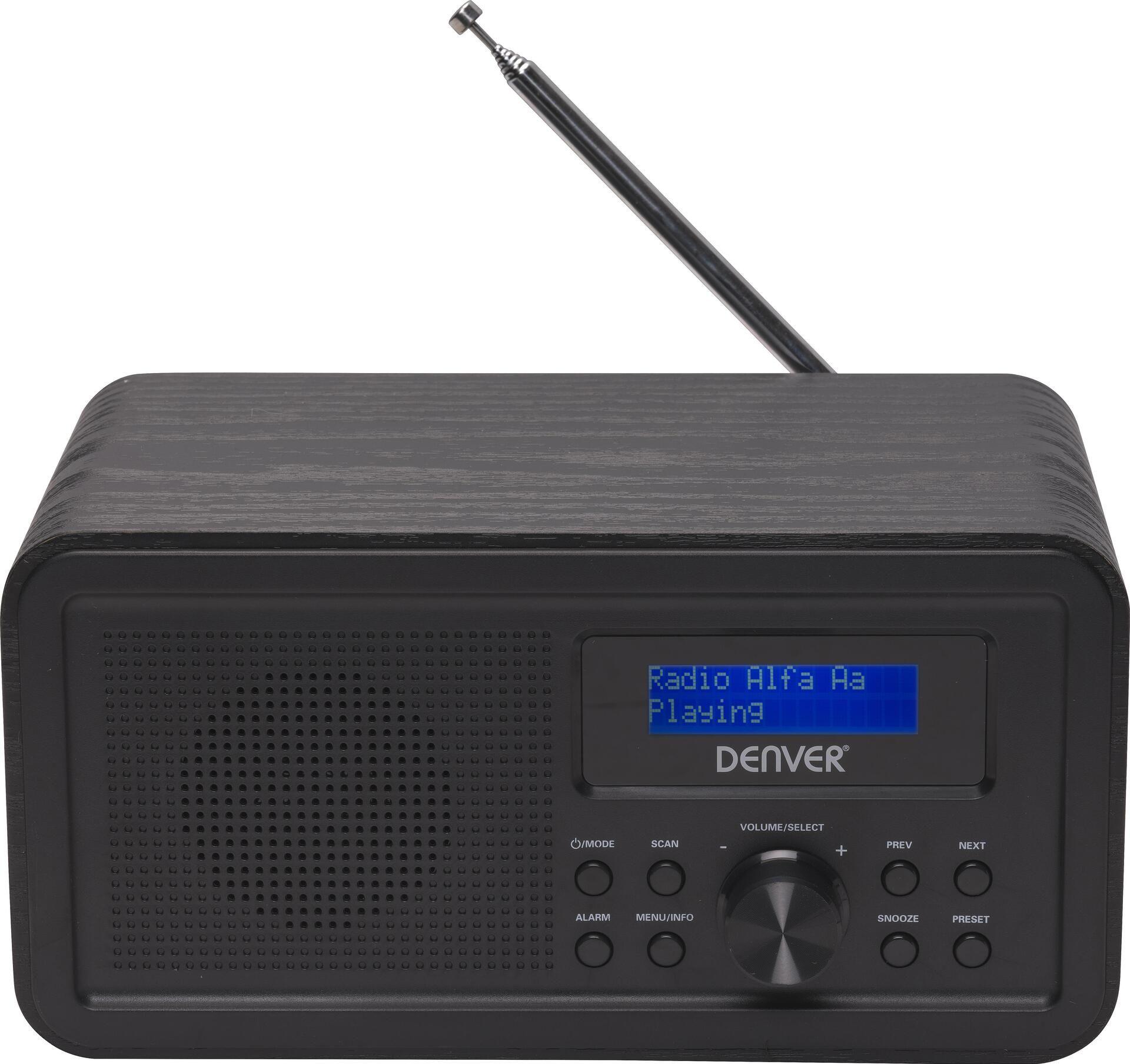 Rádio DAB+ DENVER DAB-30BLACK (1 W - Preto)