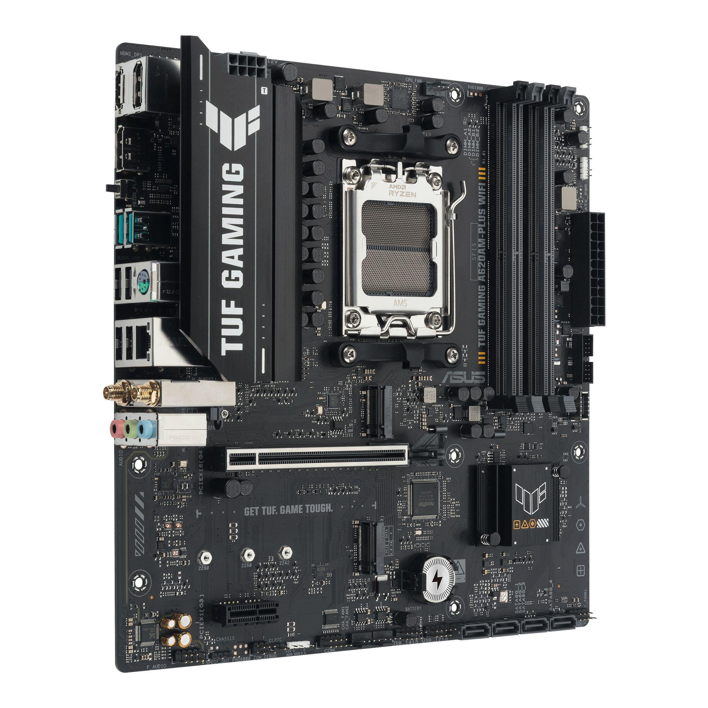 Motherboard ASUS TUF GAMING A620AM-PLUS WIFI (AM5 - micro ATX - Duplo canal), miniatura 3